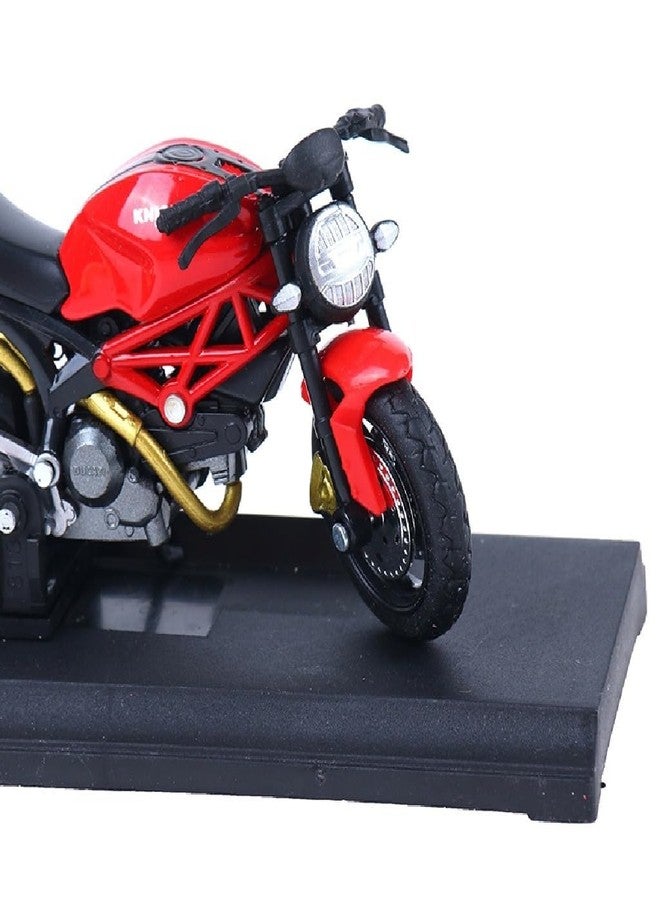 بلو بل دراجة نارية بلو بيل سوداء وحمراء مصبوبة من المعدن بمقياس 1:18، لعبة منزلية للأطفال، بلاستيكية، مكتبية، لعبة دراجة نارية - Image 3